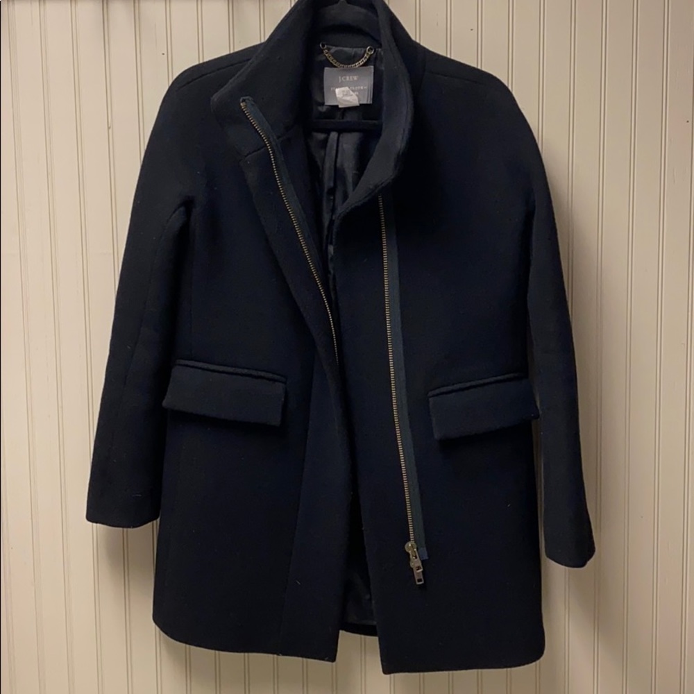 J.Crew cocoon wool coat in black, size 00